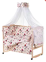 Набір дитячої постільної білизни в ліжечко "Ведмедик", дитяче постільна білизна