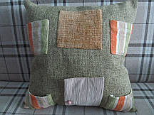 Декоративна подушка з кишенями 40х40 см