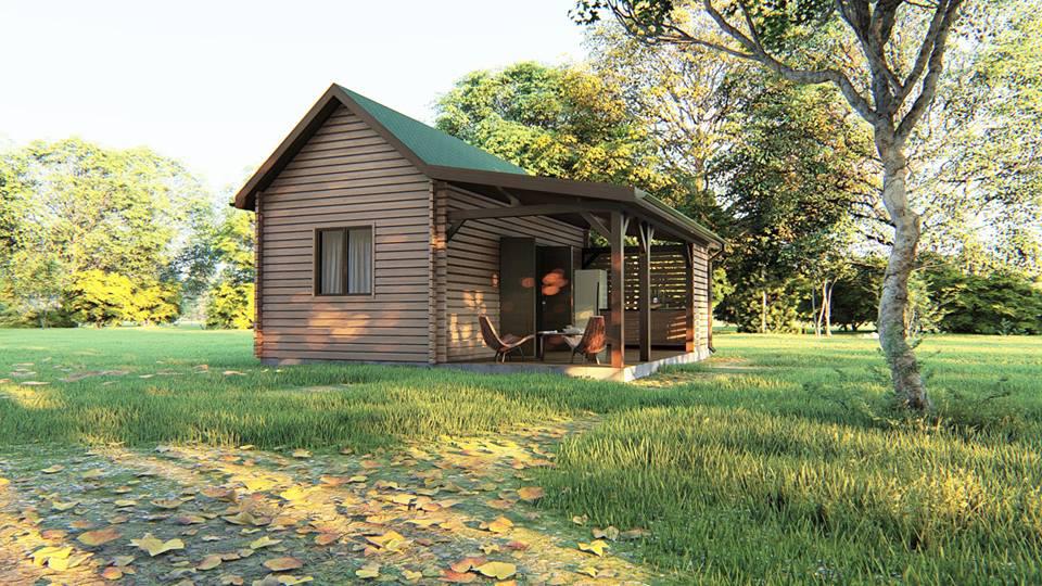 Дерев'яний будинок із термобрусу 43,75 м2 Thermo Wooden House 002. від виробника