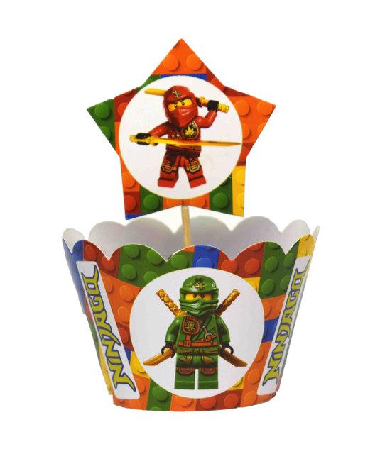 Топперы до капкейков "Ninjago" В пак. 10 шт.