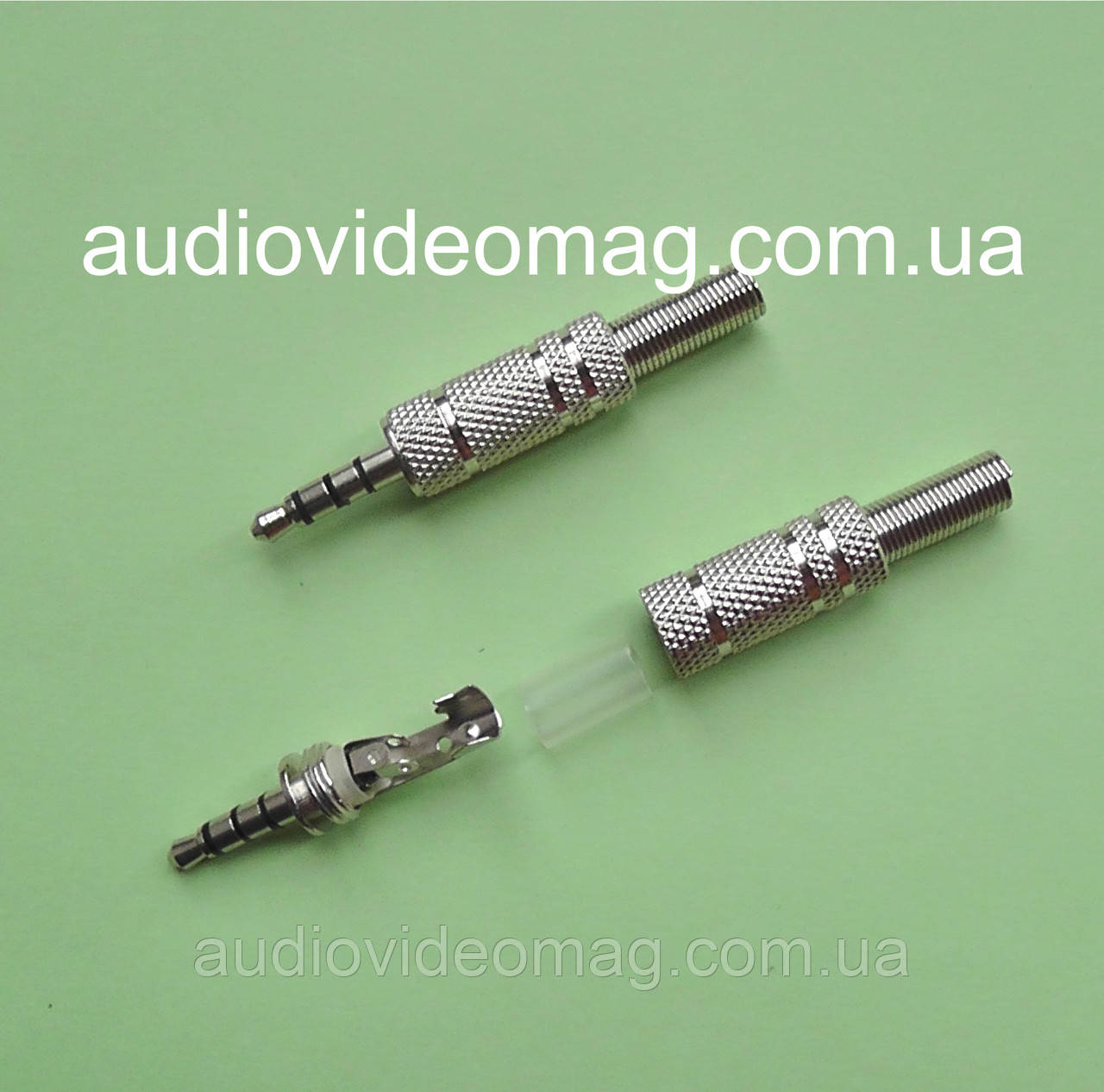 Штекер 3.5 (4 pin), металевий корпус