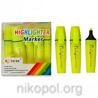 Текстовиділювач Bright-colors JH-700, жовтий