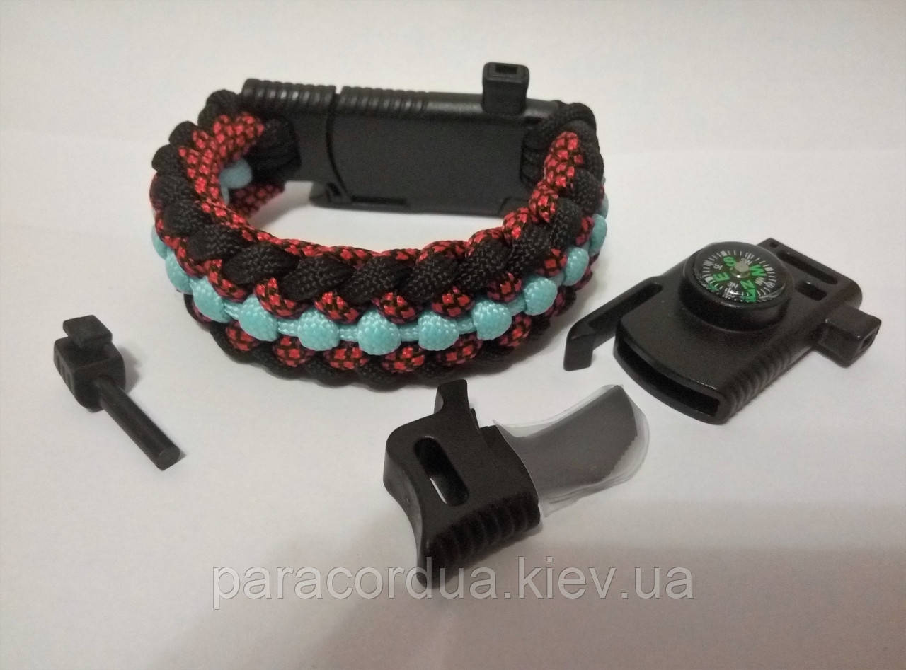 Браслет виживання з паракорда з ножиком 5 в 1, "World of Tanks"
