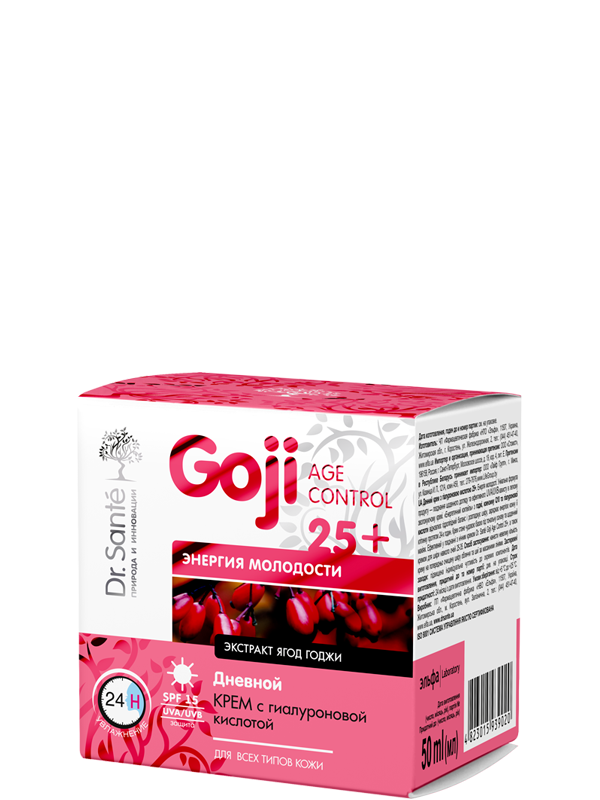 Крем денний із гіалуроновою кислотою 25+ 50 мл Dr.Sante Goji Age Control