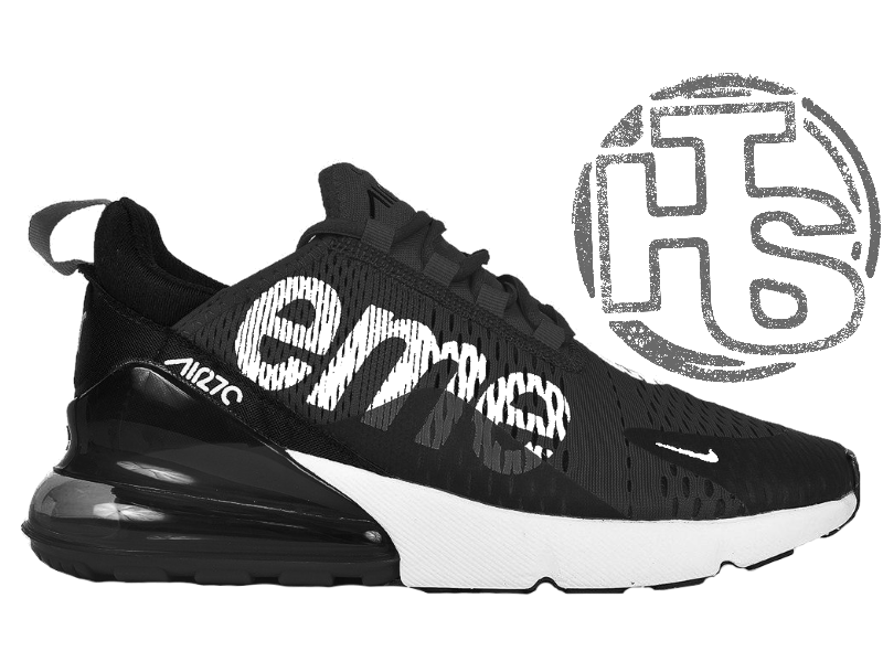 Чоловічі кросівки Nike Air Max 270 Flyknit x Supreme Black/White