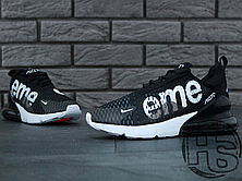 Чоловічі кросівки Nike Air Max 270 Flyknit x Supreme Black/White, фото 4