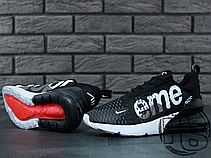 Чоловічі кросівки Nike Air Max 270 Flyknit x Supreme Black/White, фото 5