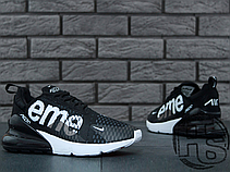 Чоловічі кросівки Nike Air Max 270 Flyknit x Supreme Black/White, фото 6