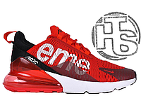 Мужские кроссовки Nike Air Max 270 Flyknit x Supreme Red/White