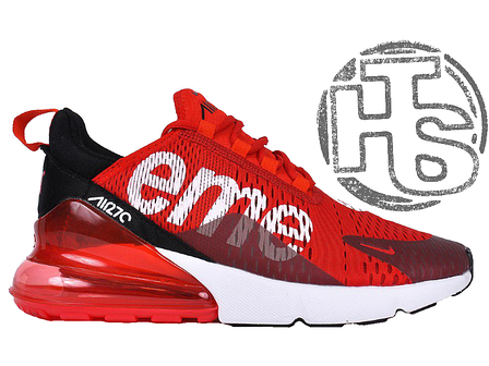 Чоловічі кросівки Nike Air Max 270 Flyknit x Supreme Red/White, фото 1