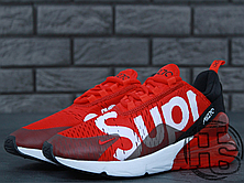 Чоловічі кросівки Nike Air Max 270 Flyknit x Supreme Red/White, фото 4