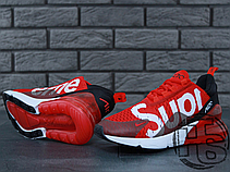 Чоловічі кросівки Nike Air Max 270 Flyknit x Supreme Red/White, фото 6