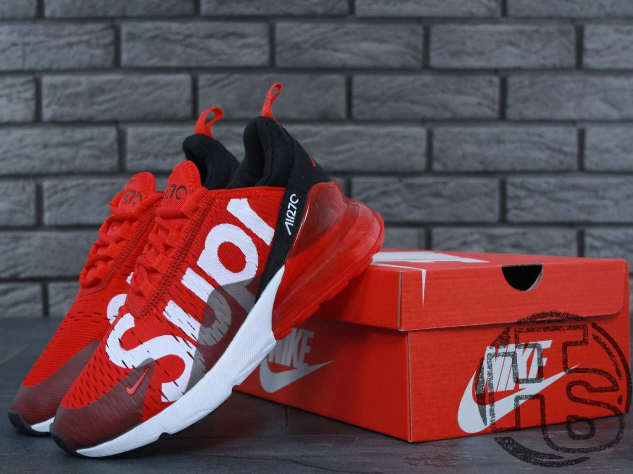 Nike Air Max 270 Flyknit x Supreme Red White ID