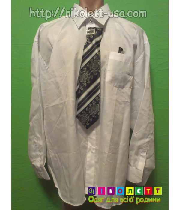 Рубашка Мужская с галстуком Vittorino Большие Размеры - фото 1 - id-p662576696