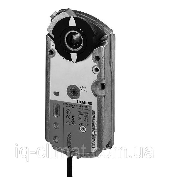 Електропривод Siemens GPC121.1A (24 В) з вбудованою поворотною пружиною для повітряної заслінки 0,8 м2