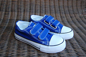 Кеди на липучках (кросівки) конверси AIL STAR в стилі Converse сині