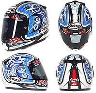 Красивый шлем CASCO SY APEX TORNADO BL/RE