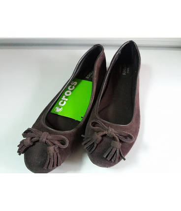Балетки Жіночі Натуральна замша устілка "з пам'яттю" CROCS оригінал з США Крокс 37 Розмір, фото 2