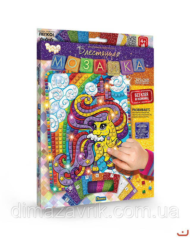 Набір для творчості "Блискуча мозайка" Danko Toys, фото 1