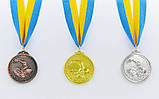 Медаль спортивна зі стрічкою Плавання (метал, d-5 см, 25 g, 1-золото, 2-срібло, 3-бронза) 10 шт., фото 4