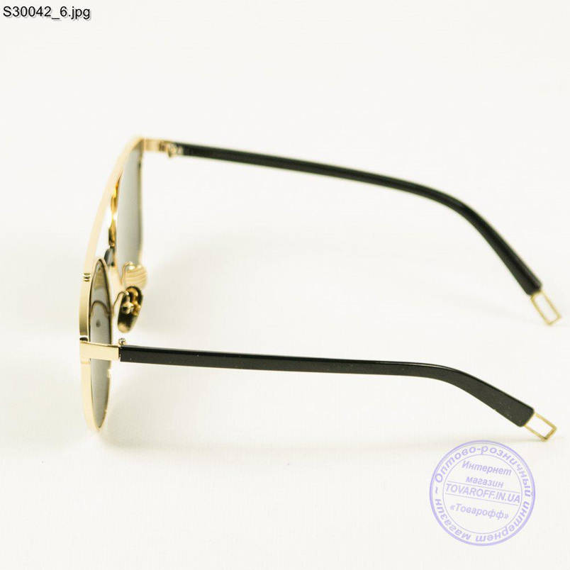 Дзеркальні модні окуляри Aedoll - Золотисті з зеленими лінзами - S30042/1, фото 3