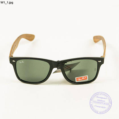 Сонцезахисні окуляри Ray-Ban Wayfarer унісекс зі скляною лінзою - W1, фото 2