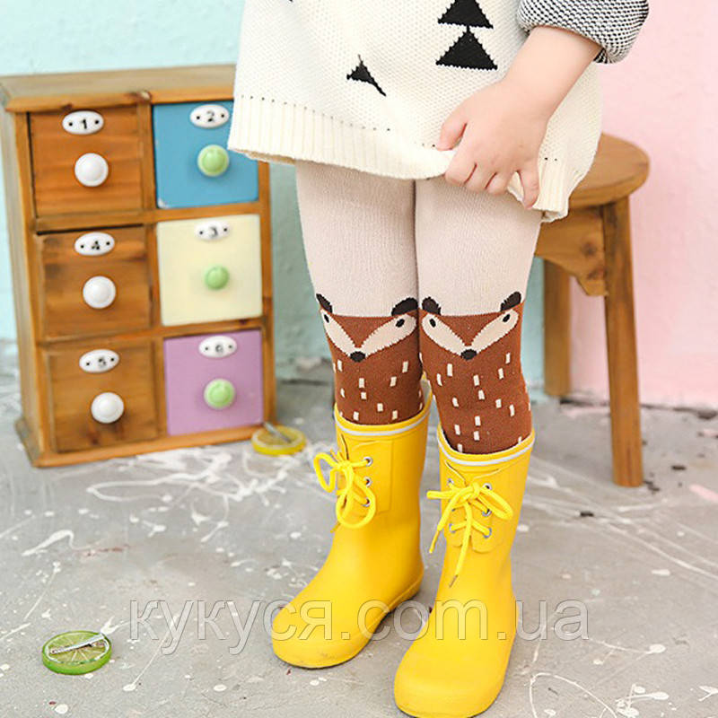 Осінні колготки для дівчаток "Ліса"