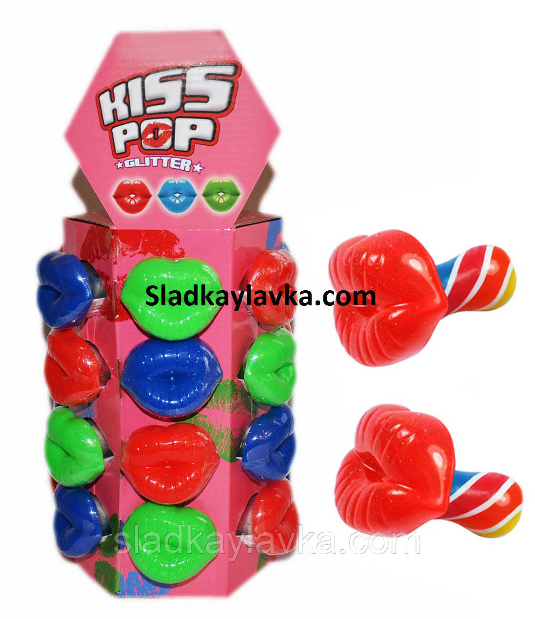 Льодяник на стійці Kiss Pop 24 шт (Китай)