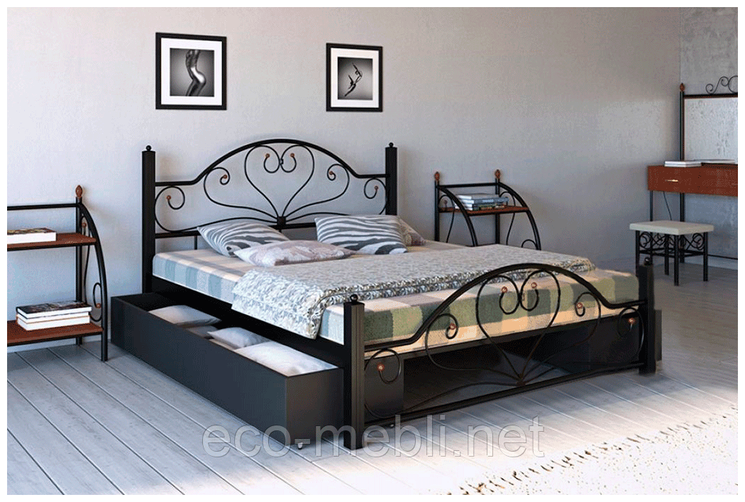 Двоспальне ліжко Джоконда Метал Дизайн