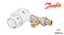 Клапан з термоголовкою Danfoss RAS-C2 1/2'' прямий для радіаторів 013G5142