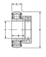 Підшипник LDK SA207N RAE35NPPB, AEL207W3, YET207, 322360, 616066.0 (35x72x17/38,9)