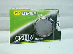 Батарейка брелока, пульта автосигналізації GP CR2016