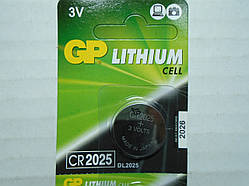 Батарейка брелока, пульта автосигналізації GP CR2025