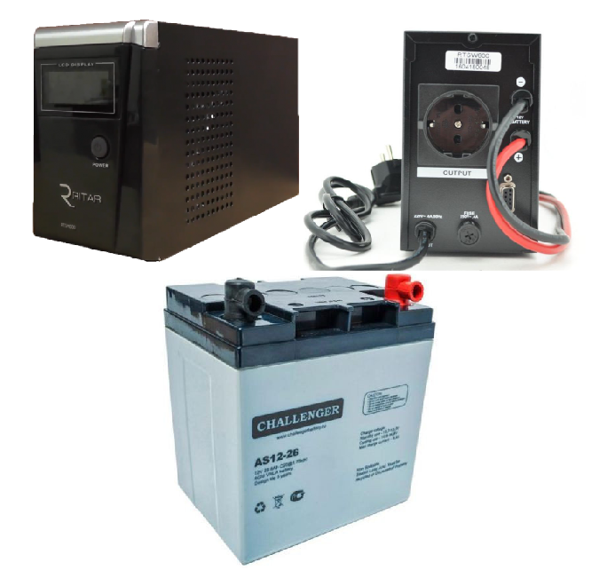 Комплект резервного живлення для газового котла "Мінімум", фото 1