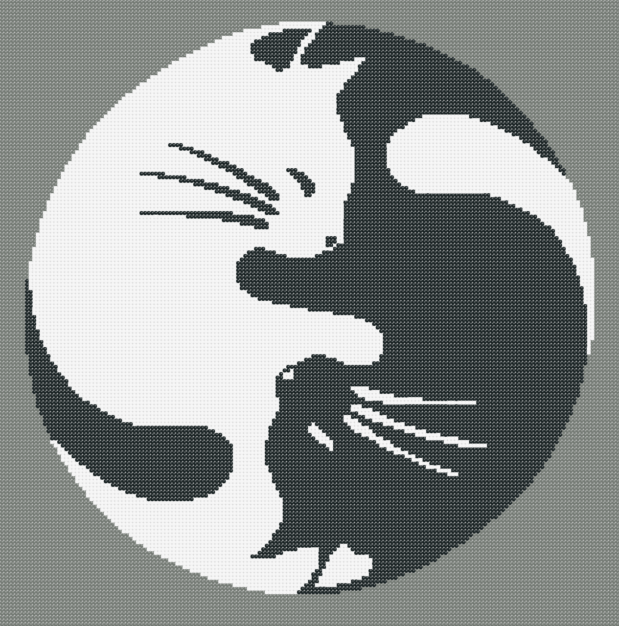 Схема для вишивки бісером Інь - Янь, фото 1