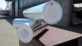Утеплювач для труб фольгований діаметром 57мм товщиною 30мм, Шкаралупа СКП573035 пінопласт ПСБ-С-35