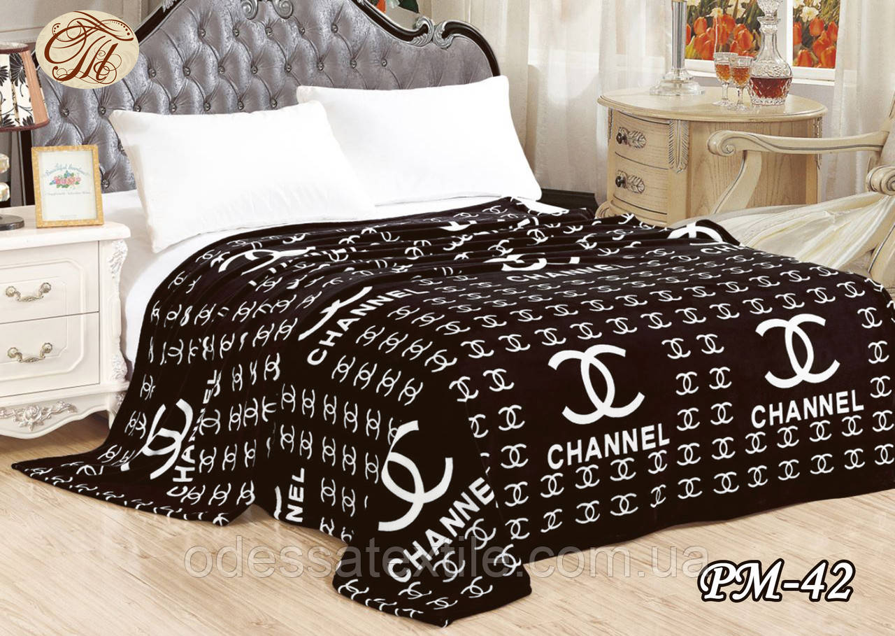 Плед з флісу Шанелька чорна, фото 1