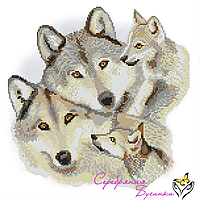 Схема для бісеру Вовча сім'я