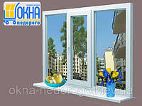 Трехстворчатые окна Rehau 60