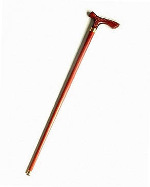 Дерев'яна тростина для ходьби з оригінальною різною ручкою Шахова, фото 2
