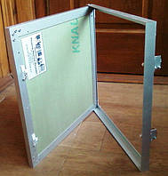Алюминиевый смотровой люк в гипсокартон под покраску или обои. Размер 400х400 мм.