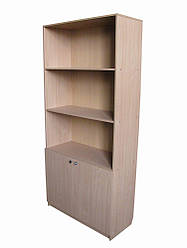 Шафа офісна для документів 1820*720*360 мм. Шафа ДСП вузька з дверцятами та полицями для книг