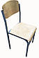 Стілець аудиторний (гнута фанера) тип 1. Стілець учнівський шкільний на металевому каркасі. Парти та стільці, фото 2
