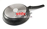 Сковорода 24 см h-5,5 см з темно-сірим антипригарним покриттям БІОЛ "Гранит Грей" 24134P, фото 2