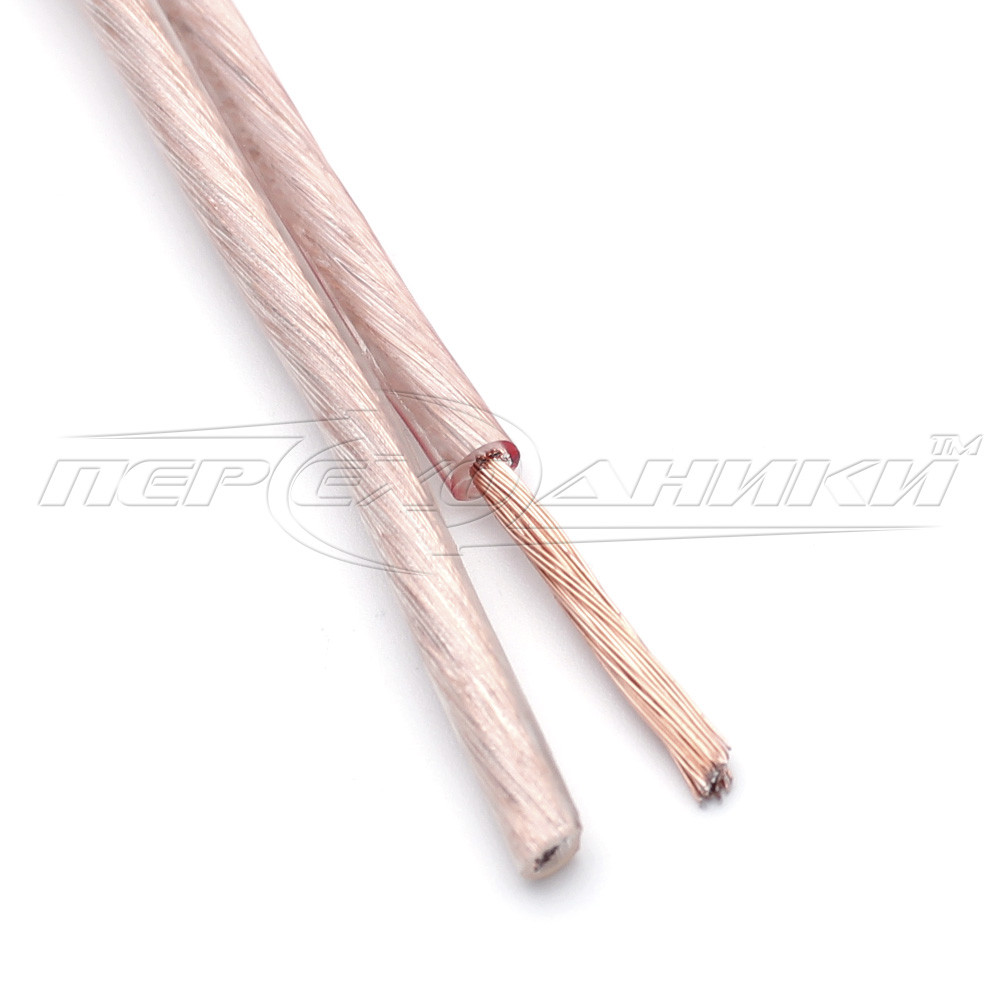 Кабель акустичний CCA 2x4.0 мм кв. прозорий