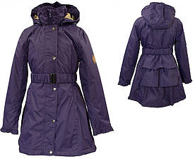 Плащ - пальто демісезонне LEANDRA для дівчинки 9, 11 років, розміри 134, 146 ТМ HUPPA Фіолетовий 18030004-70073
