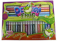 Клей з блискітками на картоні