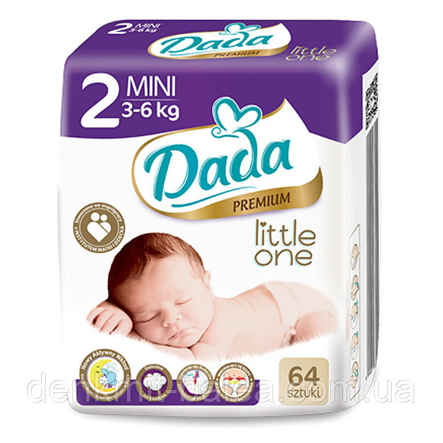 Памперсі Dada Premium 2 (3-6 кг) — 64 шт.