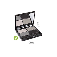 Палітра тіней Квадро Diva Zuii Organic органічні,6г