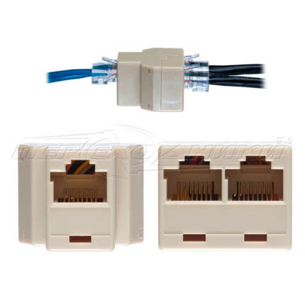 Перехідник розгалужувач RJ45, гніздо — 2 гнізда (8P-8C), фото 3